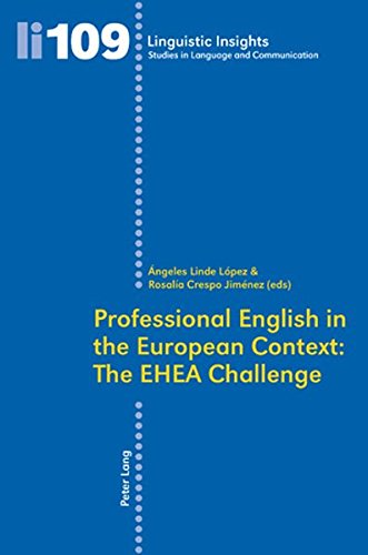Professional English In The European Context The Ehea Challenge 1st Edition Ngeles Linde Lpez