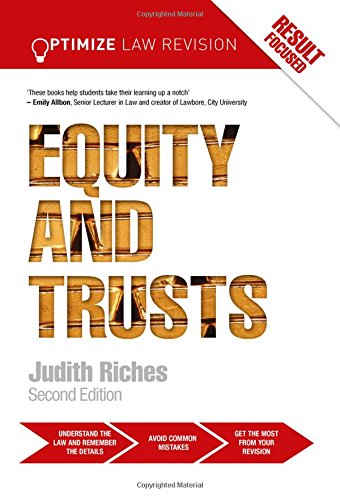 Optimize Equity And Trusts 2nd Edition Judith Riches