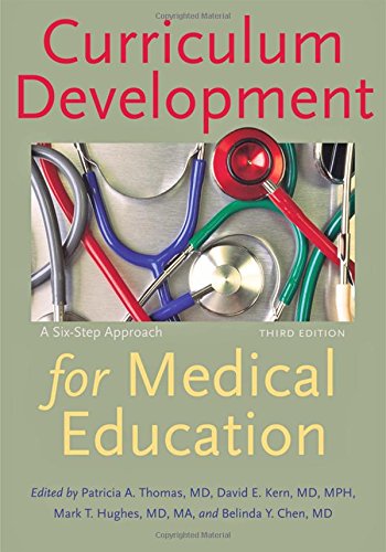 Curriculum Development For Medical Education A Sixstep Approach 3rd Edition Patricia A Thomas