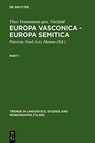 Europa Vasconicaeuropa Semitica Theo Vennemann Patrizia Noel Aziz Hanna