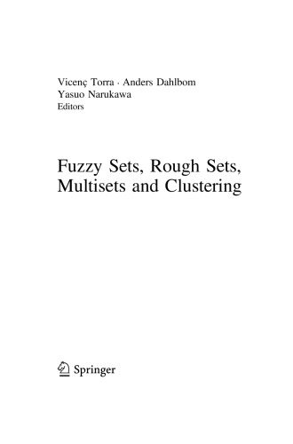 Fuzzy Sets Rough Sets Multisets Clustering Vicen Torra Anders Dahlbom