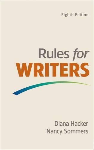 Rules For Writers 8th Edition Diana Hacker Nancy Sommers