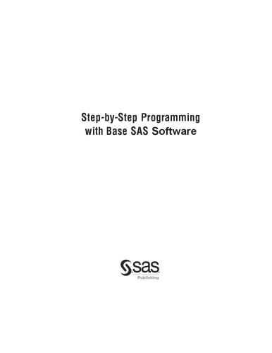 Stepbystep Programming With Base Sas Software Sas