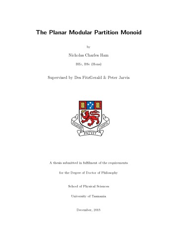 The Planar Modular Partition Monoid Thesis Nicholas Ham