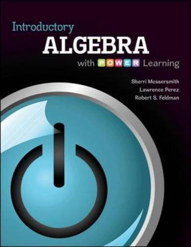 Introductory Algebra With Power Learning 1st Edition Sherri Messersmith