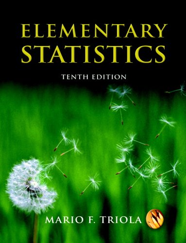 Elementary Statistics 10th Edition Mario F Triola
