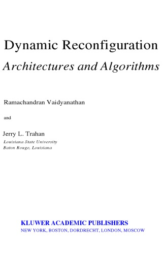 Dynamic Reconfiguration Architectures And Algorithms Ramachandran Vaidyanathan