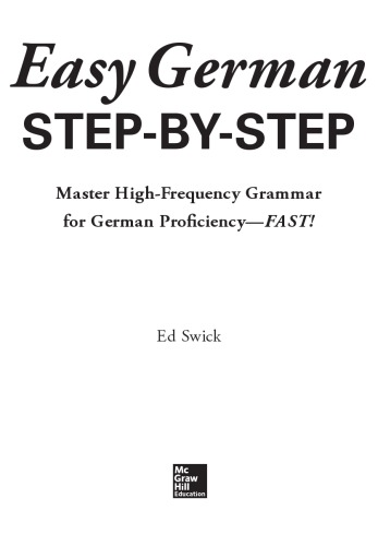 Easy German Stepbystep Ed Swick
