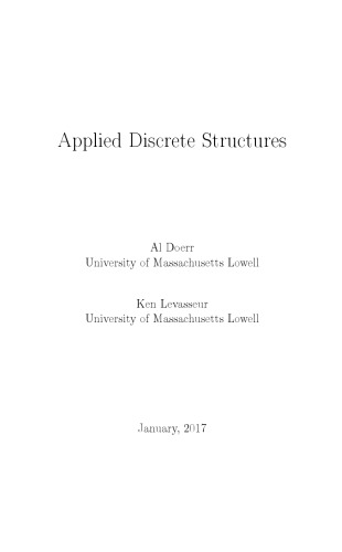 Applied Discrete Structures Alan Doerr Kenneth Levasseur