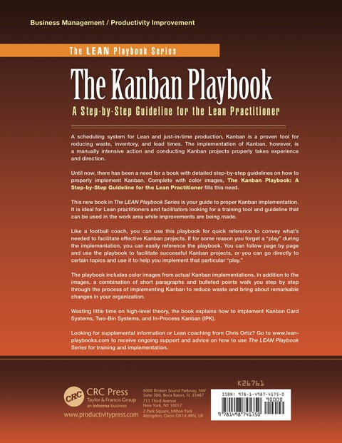 The Kanban Playbook A Stepbystep Guideline For The Lean Practitioner The Lean Playbook Series 1st Edition Ortiz