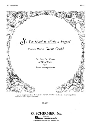 So You Want To Write A Fugue Glenn Gould