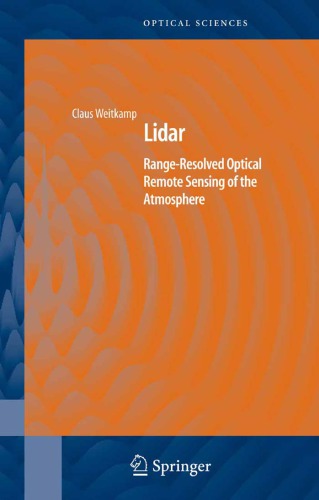 Lidar Rangeresovled Optical Remote Sensing Of The Atmosphere 1st Edition Claus Weitkamp