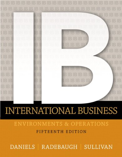 International Business 16th Edition John Daniels Lee Radebaugh