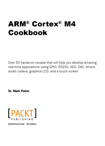 Arm Cortex M4 Cookbook Mark Fisher
