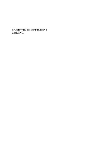 Bandwidth Efficient Coding John B Anderson