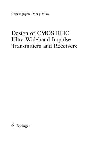 Design Of Cmos Rfic Ultrawideband Impulse Transmitters And Receivers Cam Nguyen