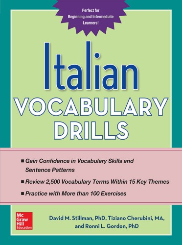 Italian Vocabulary Drills 1st Edition David M Stillman Tiziano Cherubini