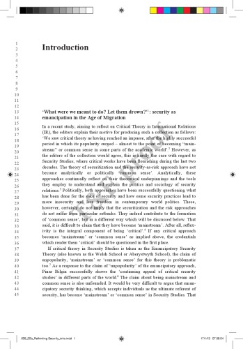 Rethinking Security In The Age Of Migration Trust And Emancipation In Europe Ali Bilgic