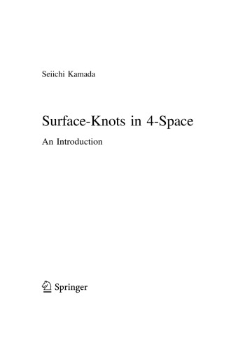 Surfaceknots In 4space An Introduction Seiichi Kamada