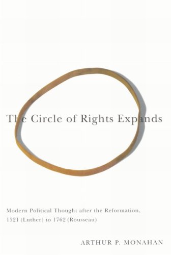 The Circle Of Rights Expands Modern Political Thought After The Reformation 1521 Luther To 1762 Rousseau 1st Arthur P Monahan