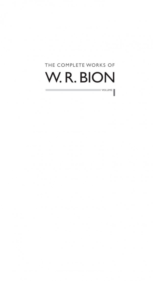 The Complete Works Of Wr Bion Wilfred Bion