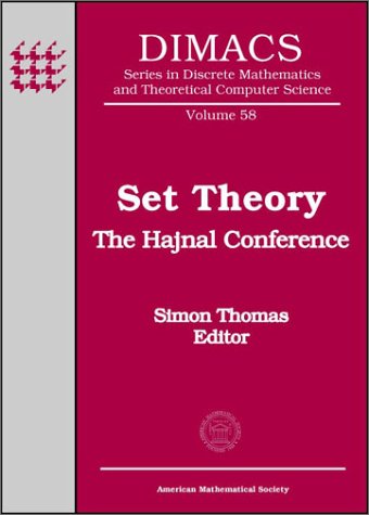 Set Theory The Hajnal Conference Simon Thomas Ed