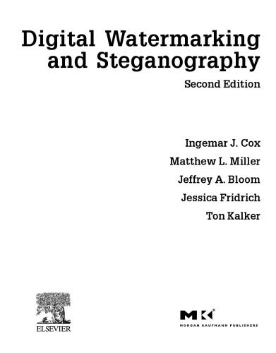 Digital Watermarking And Steganography 2nd Edition Ingemar J Cox