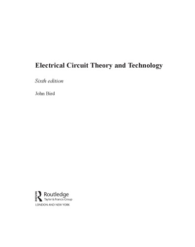 Electrical Circuit Theory And Technology 6th Edition John Bird