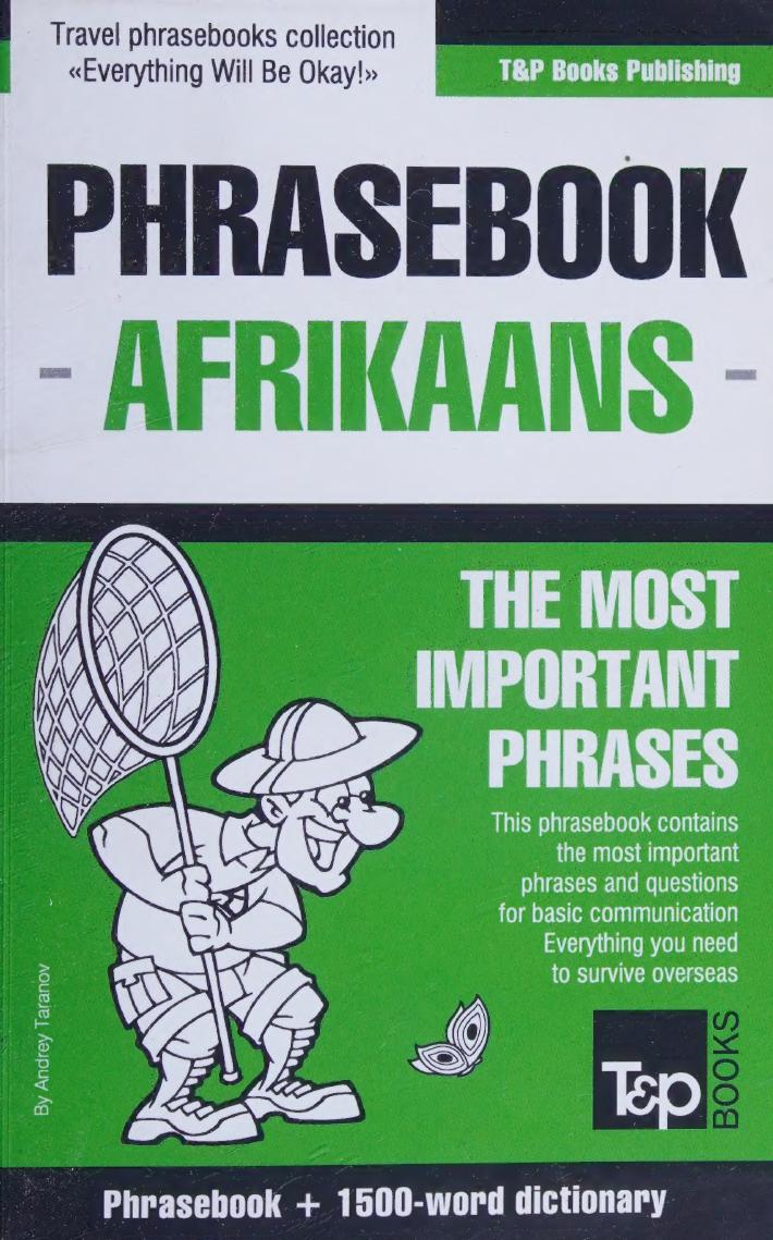 Englishafrikaans Phrasebook And 1500word Dictionary American English Collection Taranov