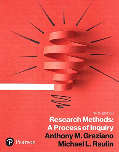 Research Methods A Process Of Inquiry 9th Edition 9th Edition Graziano