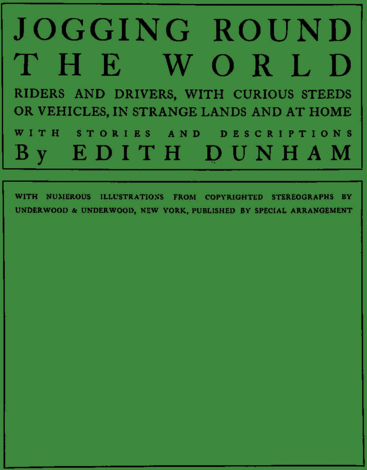 Jogging Round The World Edith Dunham