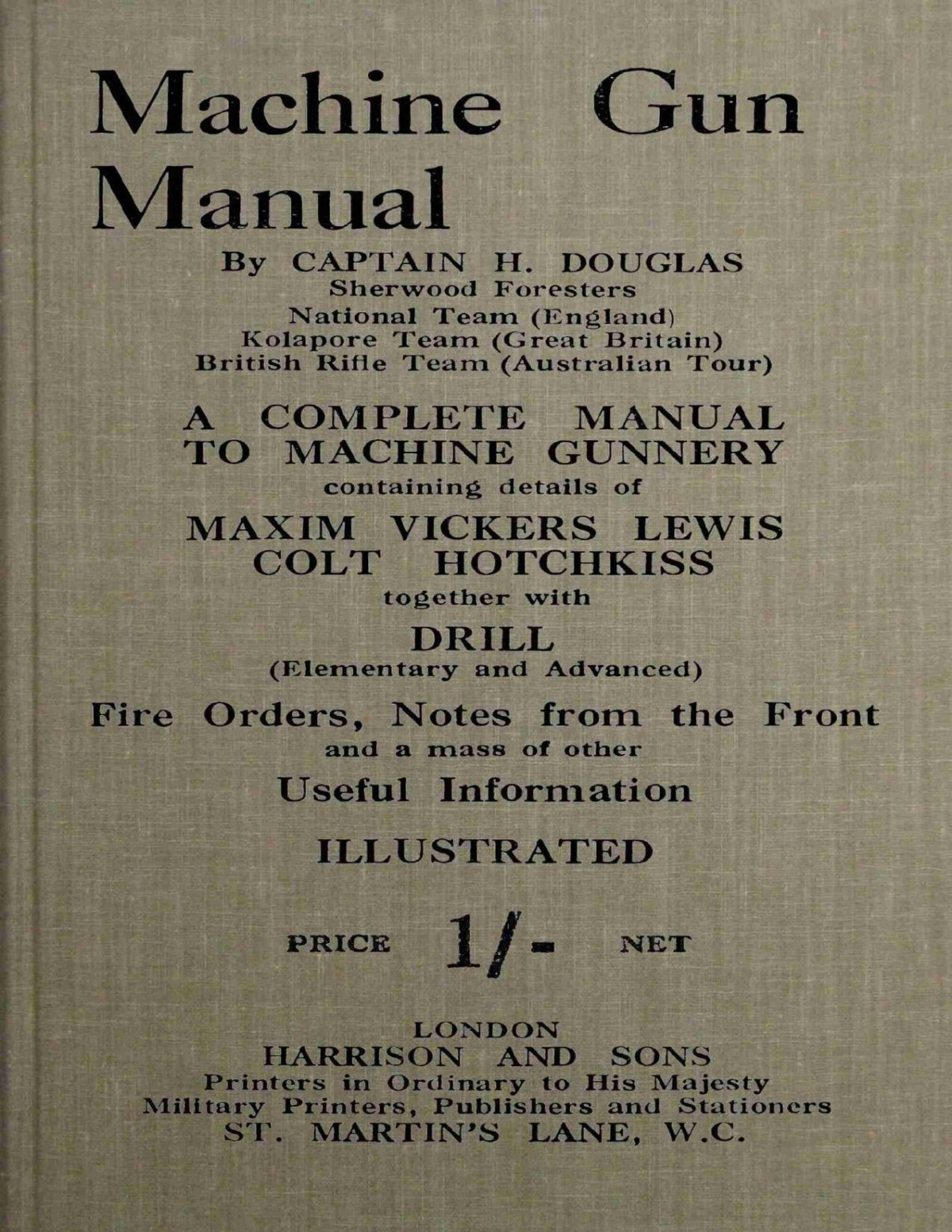 Machine Gun Manual Ebook 72736 H Douglas
