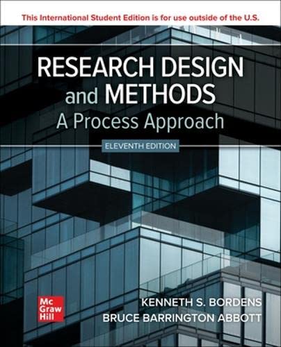 Research Design And Methods A Process Approach 11th Edition 11th Edition Bordens