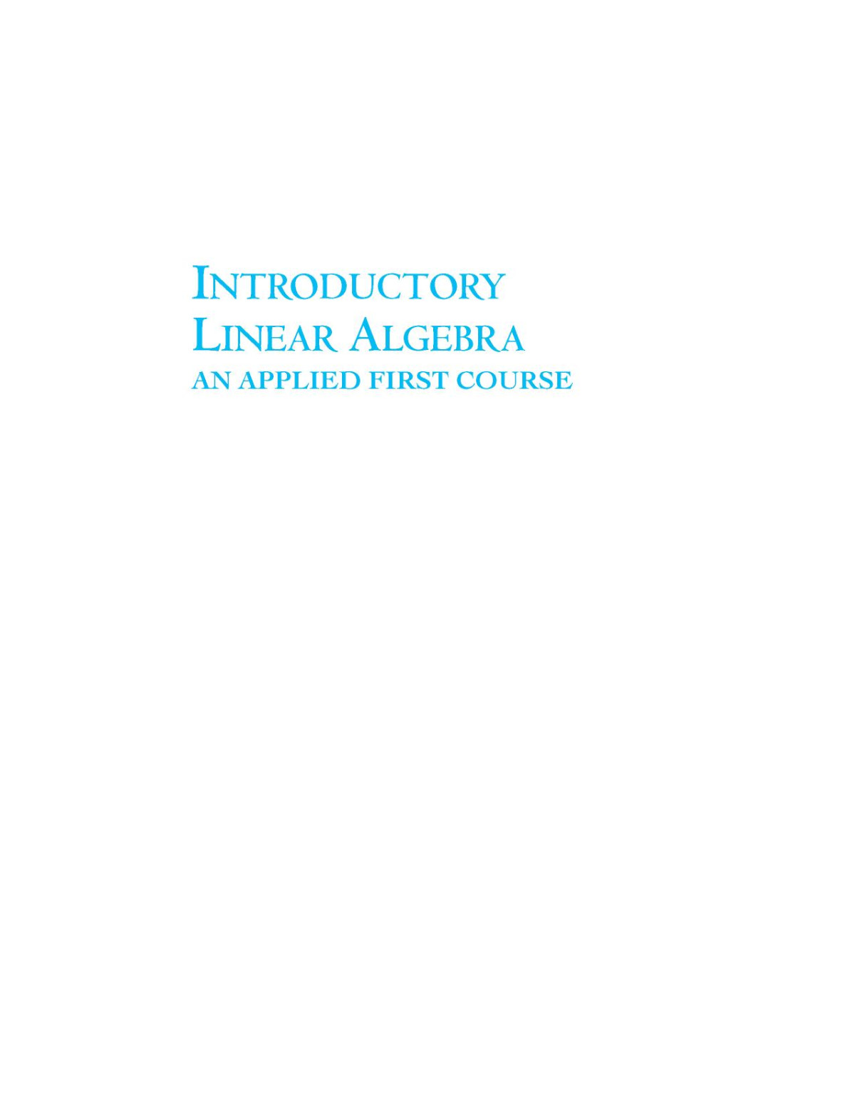 Introductory Linear Algebra An Applied First Course 8th Edition Bernard Kolman