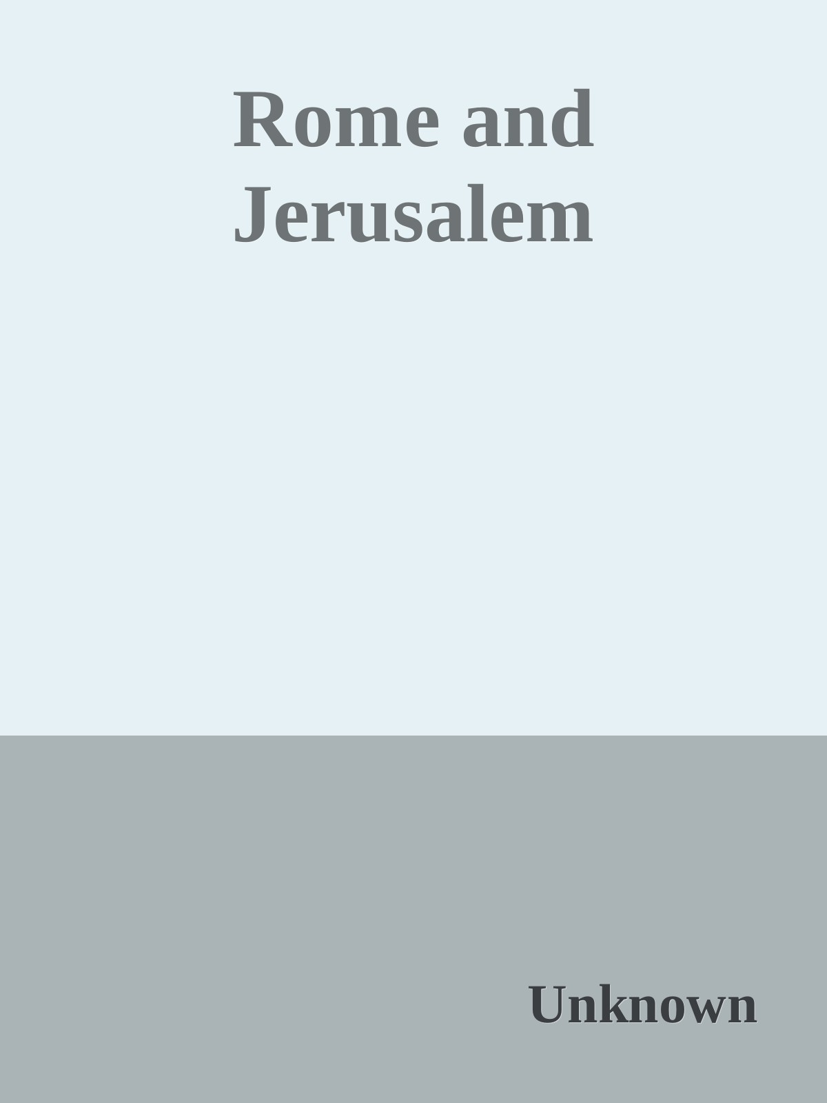Rome And Jerusalem Martin Goodman