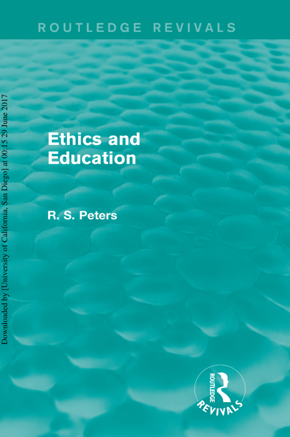 Ethics And Education Rspeters