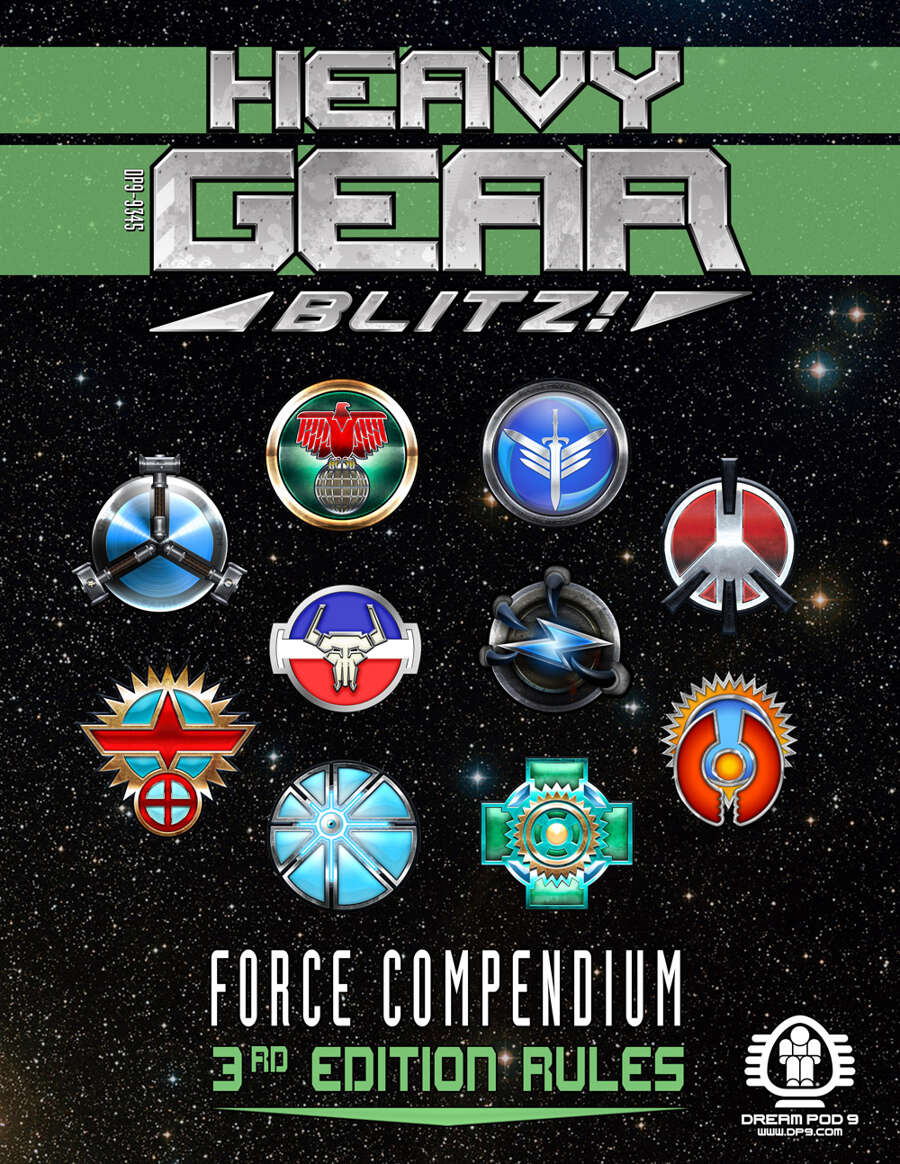 Heavy Gear Blitz 3rd Edition Rules Force Compendium Dream Pod 9 Staff