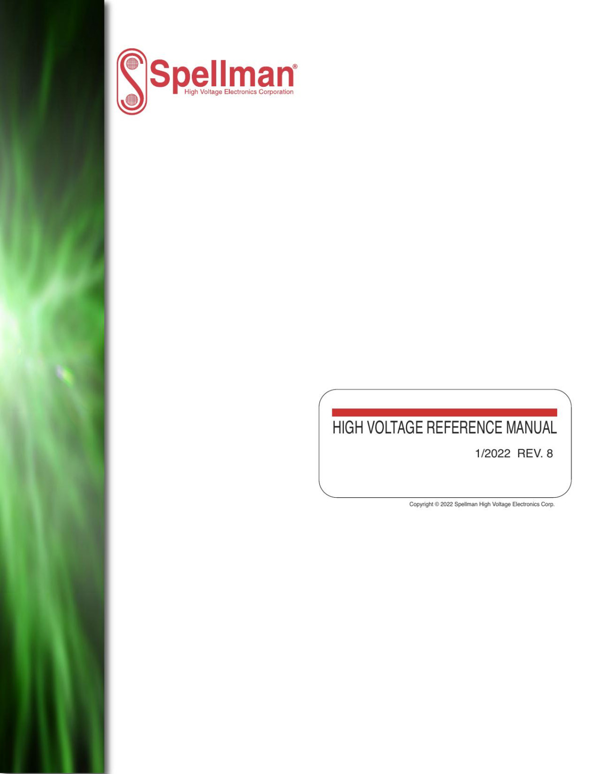 Spellman High Voltage Reference Manual 2022 Spellman