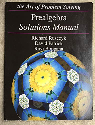 Prealgebra Solutions Manual F Fourth Printing Used Richard Rusczyk