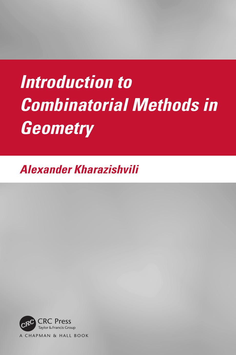 Introduction To Combinatorial Methods In Geometry Alexander Kharazishvili