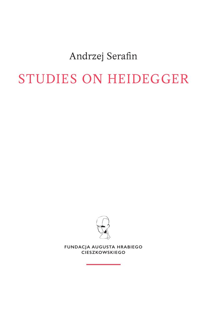 Studies On Heidegger Andrzej Serafin