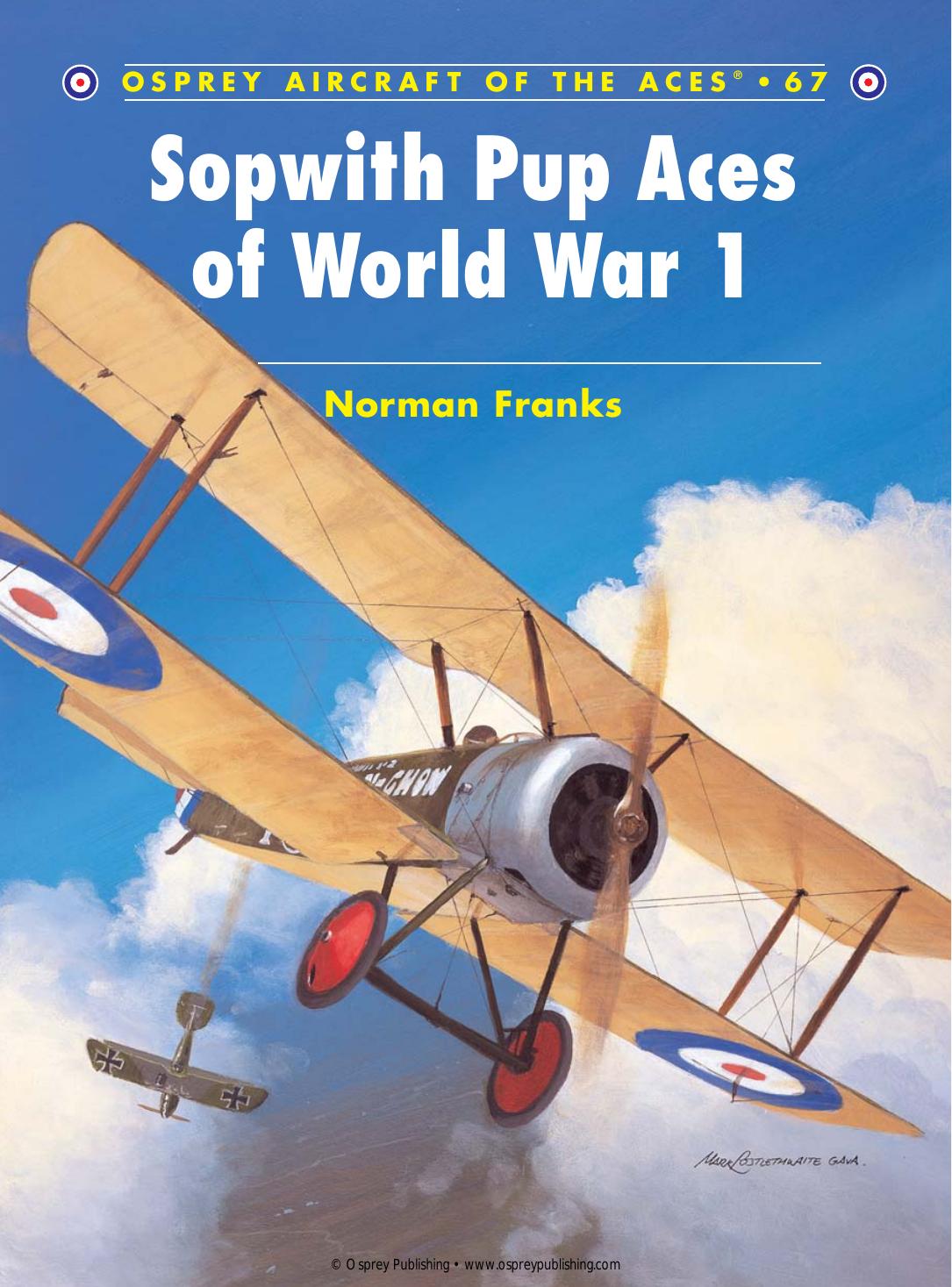 Sopwith Pup Aces Of World War I 1st Edition Norman Franks