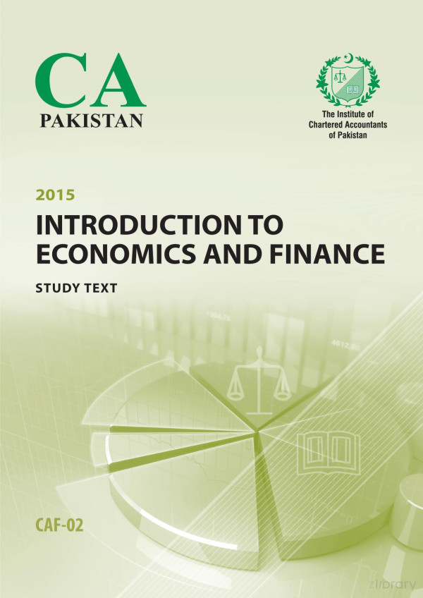 Introduction To Economics And Finance 2nd Edition The Institute Of Chartered Accountants Of Pakistan