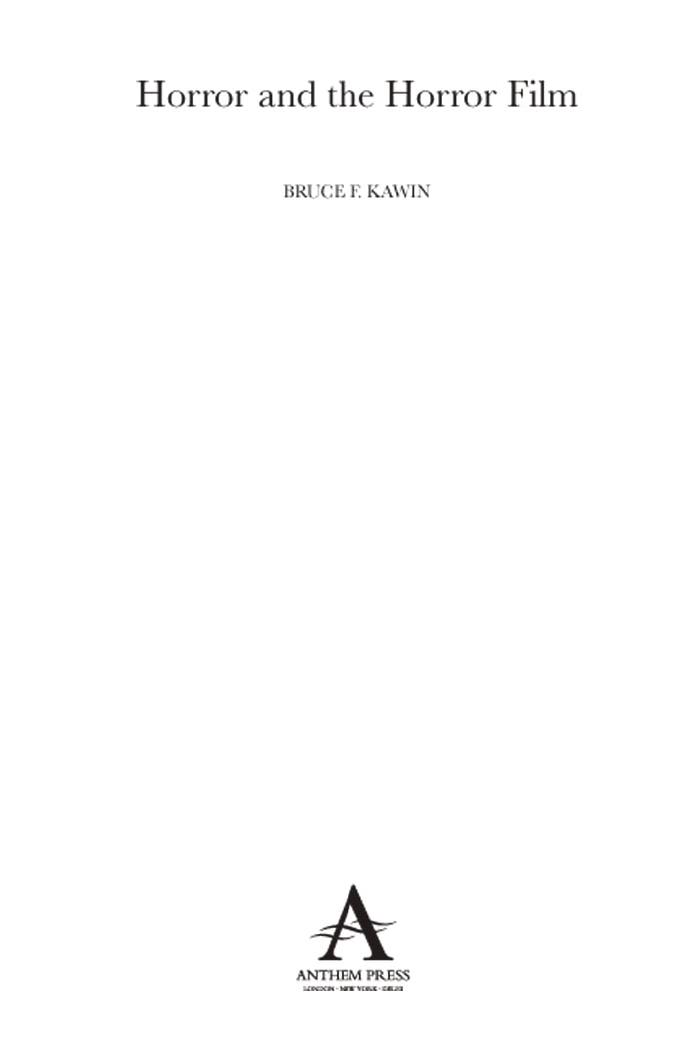 Horror And The Horror Film Bruce F Kawin