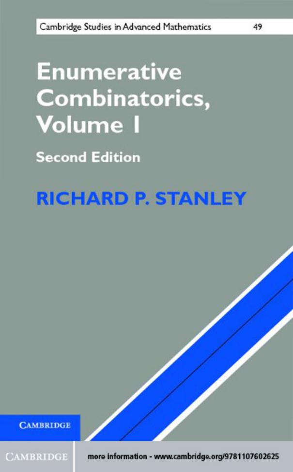 Enumerative Combinatorics Volume 1 Second Edition 2nd Edition Richard P Stanley
