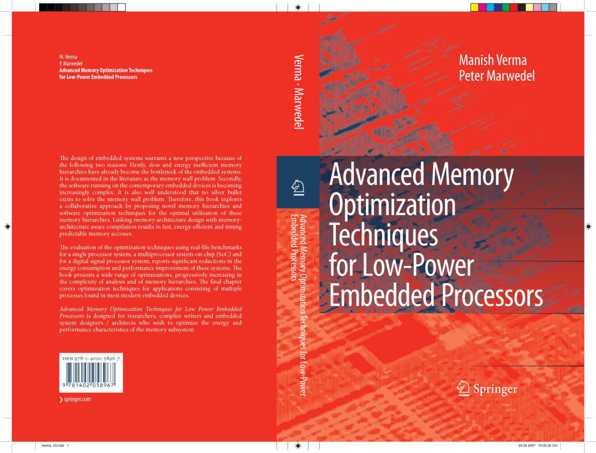 Advanced Memory Optimization Techniques For Lowpower Embedded Processors Manish Verma Peter Marwedel
