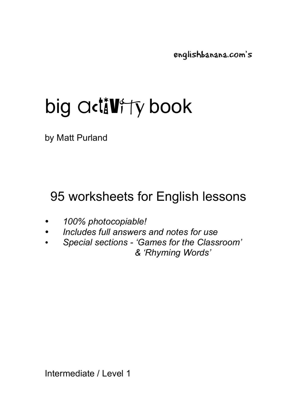 Big Activity Book Matt Purland