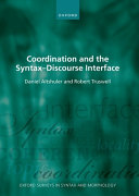 Coordination And The Syntaxdiscourse Interface Altshuler Daniel