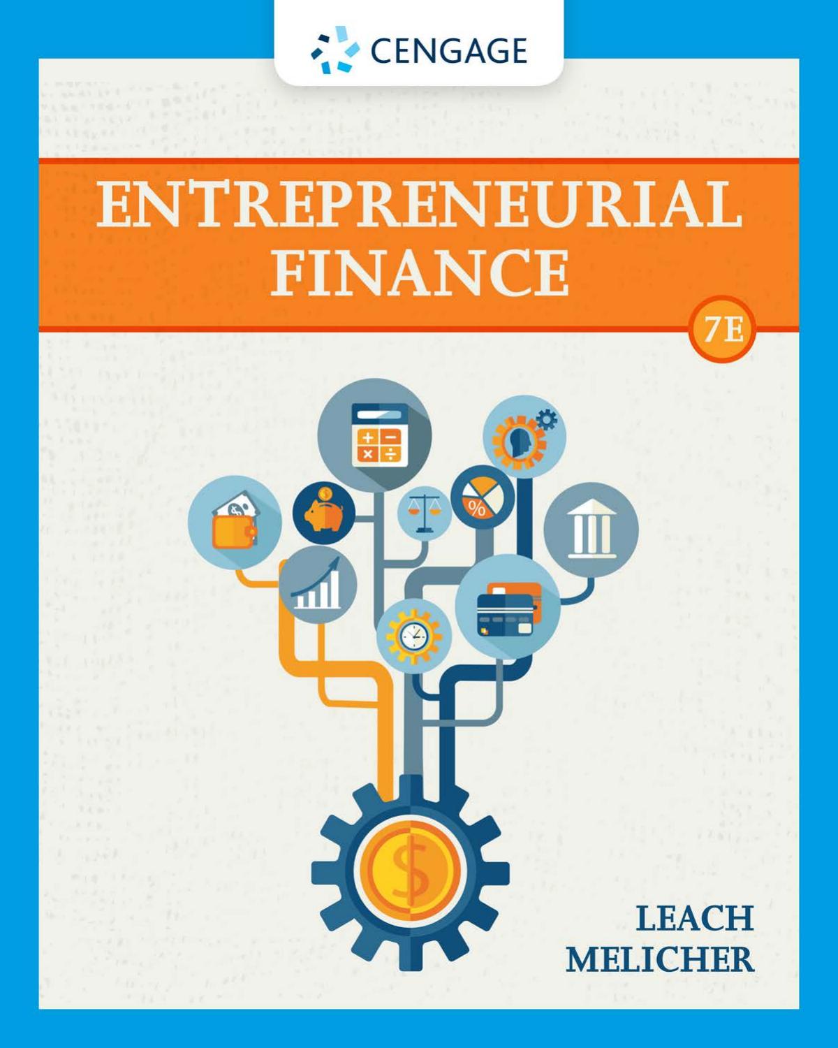 Entrepreneurial Finance J Chris Leach Ronald W Melicher