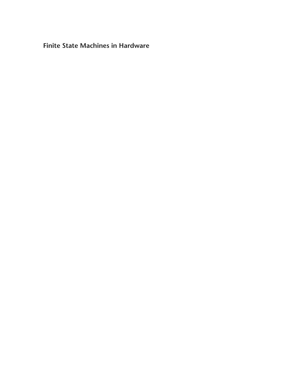 Finite State Machines In Hardware Unknown